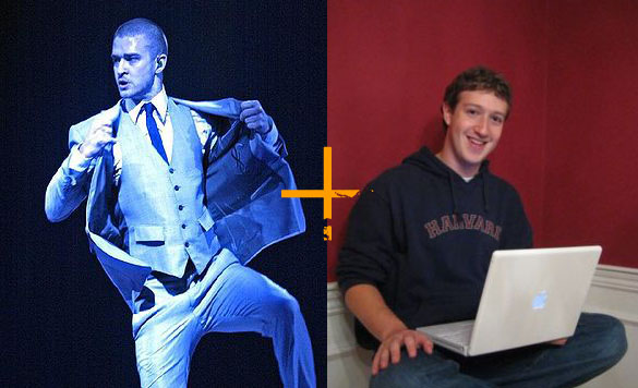  Network where Sean Parker (Justin Timberlake) and Mark Zuckerberg (Jesse 